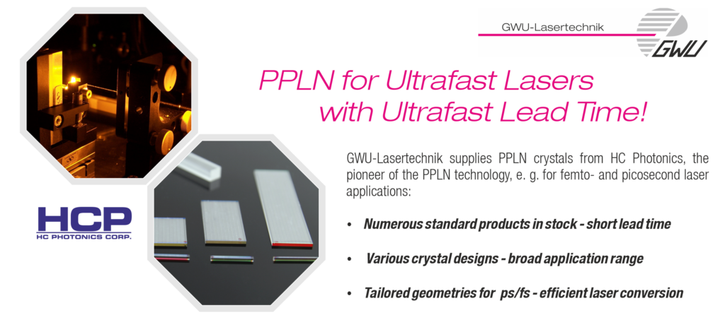 Shows an overview about the news articel: PPLN items with short lead times - not only for ultrafast applications